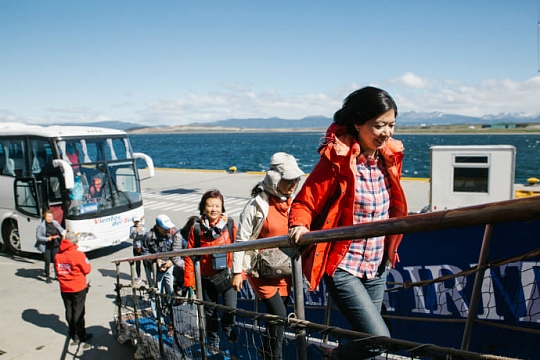 Ushuaia, boarding the ship